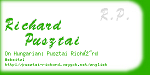 richard pusztai business card